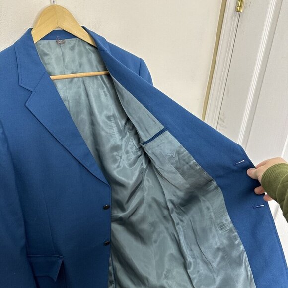 Vintage Labatt Brier Edmonton Curling Championship Blazer Blue Men 44 1987 - Picture 6 of 8